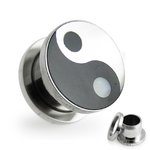 Ear Plug - Steel - Ying & Yang - Sheel