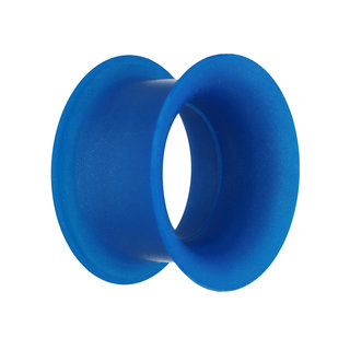 Flesh Tunnel - Silicone - Metallic - Blue - 6 mm