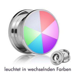 LED Ear Plug - Color Change - 12 mm
