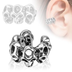 Ear Cuff - Silver - Skulls