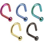 Nose Stud curved - Colorful - [01.] - pink