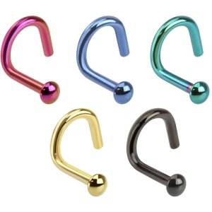 Nose Stud curved - Colorful - [04.] - gold