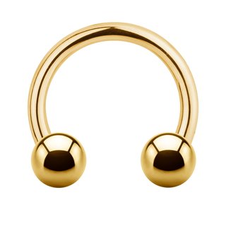 Circular Barbell - Steel - Gold - [3.] - 1.6 x 10 x 4 mm