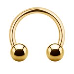 Circular Barbell - Steel - Gold - [4.] - 1.6 x 12 x 5 mm