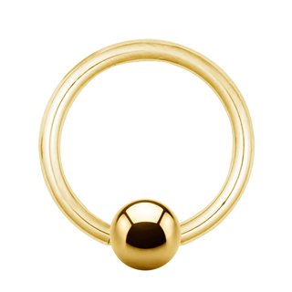 Ball Closure Ring - Steel - Gold - [01.] - 1.2 x 8 x 3 mm