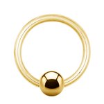 Ball Closure Ring - Steel - Gold - [01.] - 1.2 x 8 x 3 mm