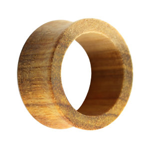 Wood Flesh Tunnel - Brown - Canary Wood - 16 mm