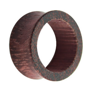 Wood Flesh Tunnel - Brown - Purple - Amaranth Wood - 16 mm