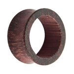 Wood Flesh Tunnel - Brown - Purple - Amaranth Wood - 20 mm