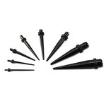 Set of Expanders - Acrylic - Black - 1.6-10mm