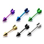 Piercing Barbell - Short - Arrow - Colorful