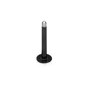Labret Piercing - Steel - Black - without Ball