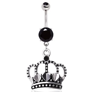 Bananabell Piercing - Crown - Crystal - Black