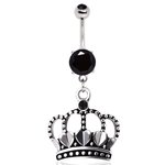 Bananabell Piercing - Crown - Crystal - Black