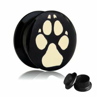 Picture Ear Plug - Screw - Paw