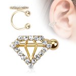 Ear Cuff - Gold - Diamond - Crystals