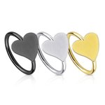 Nose Stud - Ring - Heart - [02.] - silver