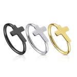 Nose Stud - Ring - Cross - [03.] - gold