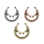 Fake Septum Piercing - Double Curve - [02.] - rose gold