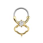 Septum Clicker - Ring - Gold - Crystal - Elegant