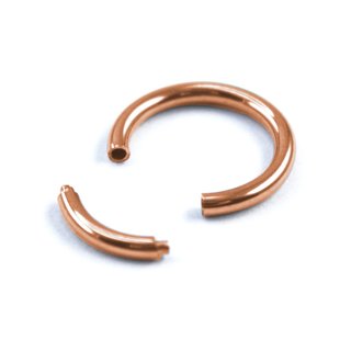 Ohr Piercing Flesh Tunnel Plug Rose Gold mit Herz sandgestrahlt in 10-16mm Größe 