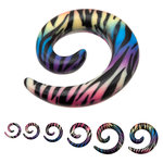 Spiral Taper - Zebra - Rainbow