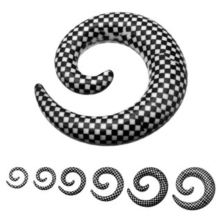 Spiral Taper - Checked Pattern - Black
