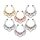 Fake Septum Piercing - Floral Round - Crystals - [04.] - Color: silver - Crystals: clear
