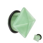 Ear Plug - Aventurine - Green - Pyramid