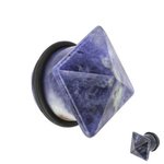 Ear Plug - Sodalite - Blue - Pyramid