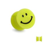 Magnet Fake Plug - Silicone - Yellow - Smiley