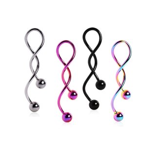 Navel Ring - Spiral - Colorful - [3.] - black