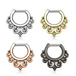 Septum Clicker - Filigree Swirls - [02.] - gold