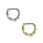 Septum Clicker - Steel - Twisted - [01.] - silver