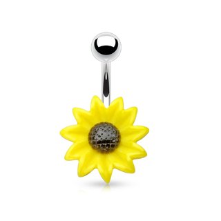 Bananabell Piercing - Silver - Acrylic - Sunflower