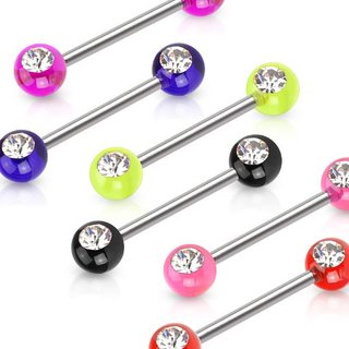 Nipple Piercing - Acrylic - Crystal - Clear - [05.] - pink