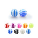 Piercing Ball - Acrylic - Stripes [08.] - clear-white