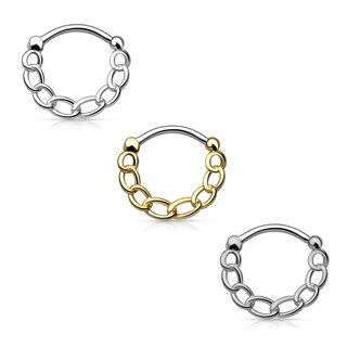 Septum Clicker - Ring - Chain [01.] - silver