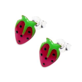 Ear Stud - Silver - Strawberry