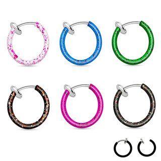 Fake Piercing - Ring - Splatter [05.] - pink-black