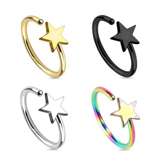 Nose Stud - Ring - Star