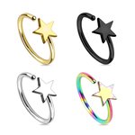 Nose Stud - Ring - Star [02.] - silver