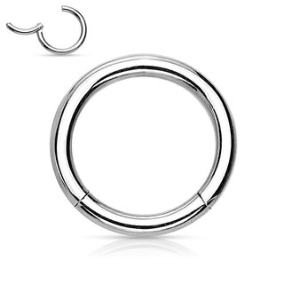 Segement Ring Piercing - Clicker [01.] - 1.2 x 8 mm - Color: silver