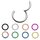 Segement Ring Piercing - Clicker [02.] - 1.2 x 8 mm - Color: black