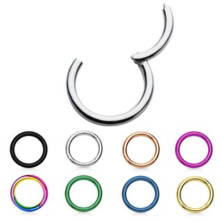 Segement Ring Piercing - Clicker [03.] - 1.2 x 8 mm - Color: gold