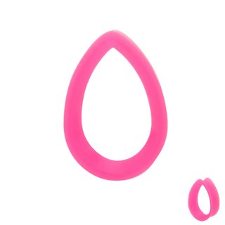 Silicone Flesh Tunnel - Pink - Drop