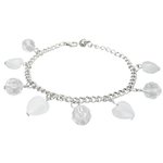 Bracelet - Silver - Pearls - White - Hearts