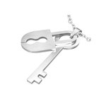 Pendant - Silver - Key and Lock