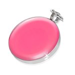 Pendant - Silver - Round - Pink