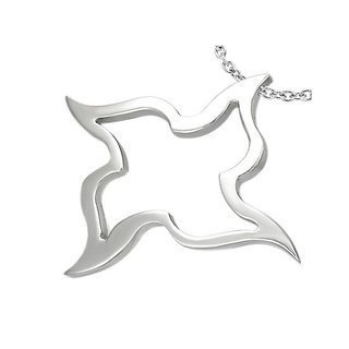 Pendant - Silver - Curved Star